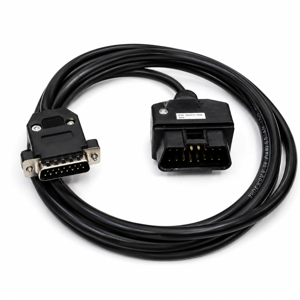 SMPL021 Mahindra Garuda 1 I-Smart OBD-ll 16 Pin Male to DB-15 Male Diagnostic Cable for BS4 Trucks and Buses