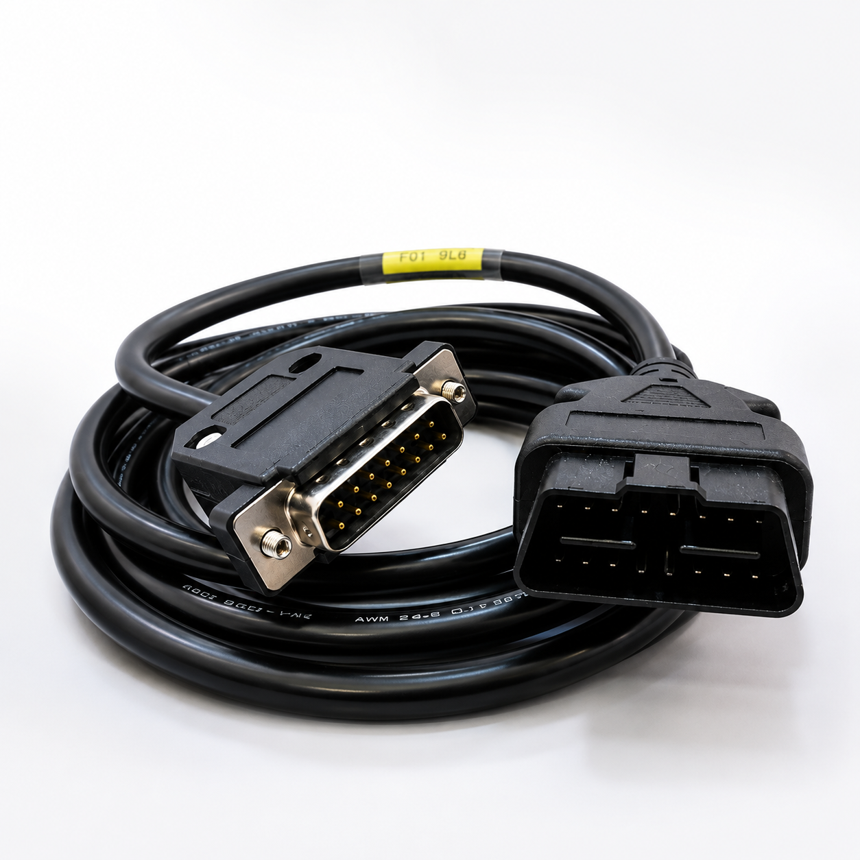 SMPL032 Tata Motors (Samtec Tool) OBD-ll Male to DB-15 Male Diagnostic Moulded Cable