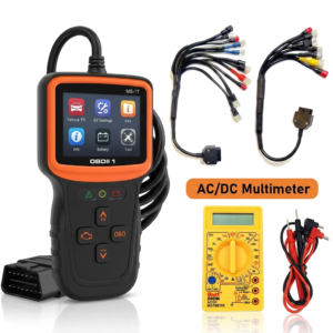 SMPL135 V317 OBD-ll Scanner, All in 1 (18 Coupler) Universal BS6/BS7 Bike Scanning Cable, DMM