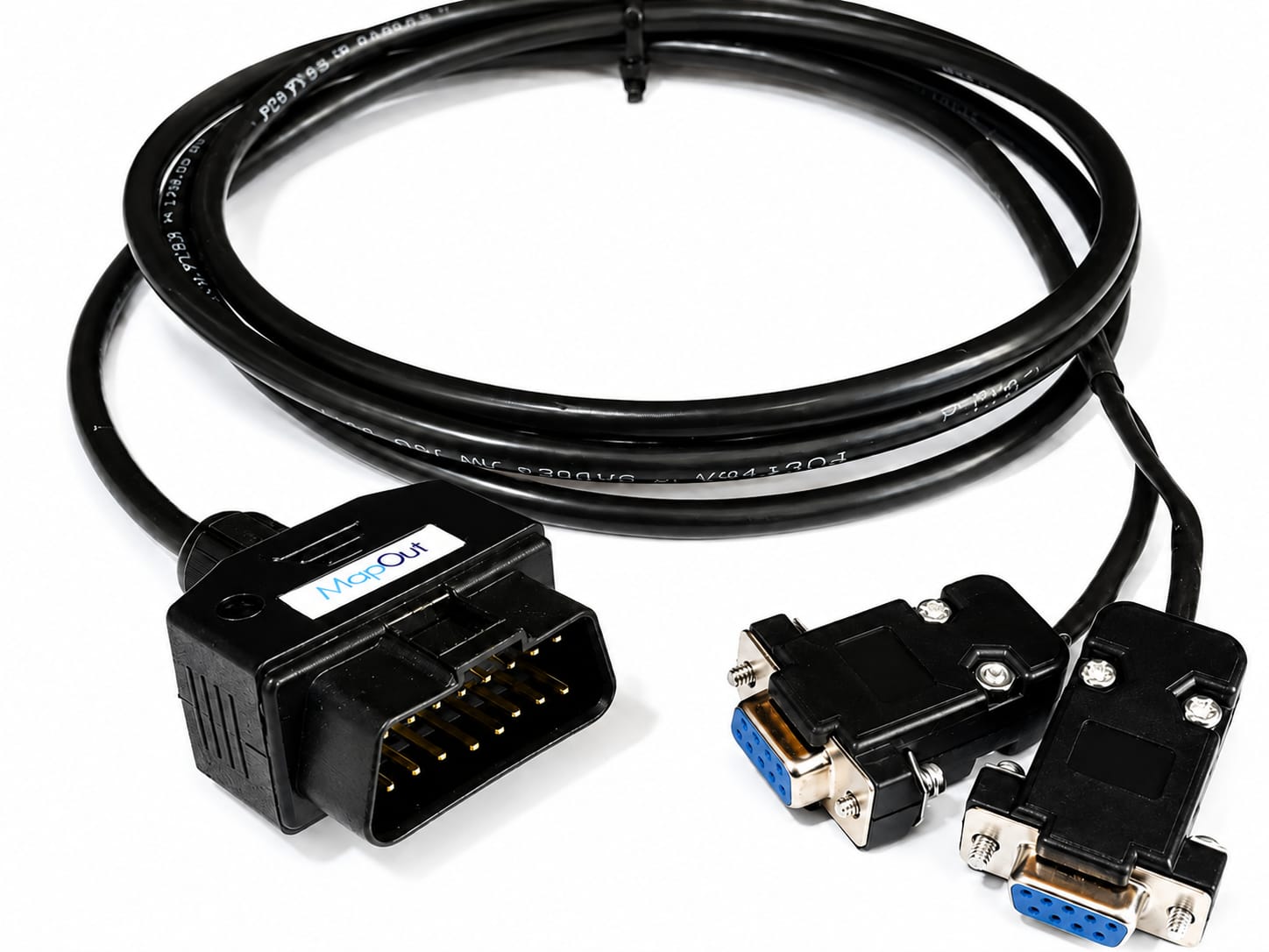 SMPL030 Tata Motors (3 Splitter) OBD-ll 16 Pin Male to DB-9 Female, DB-9 Female, DB-15 Male Diagnostic Cable for Intermediate and Light Commercial Vehicles and Buses